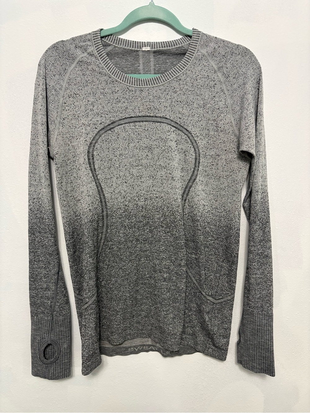 lululemon athletica Gray Ombre Seamless Long Sleeve Top